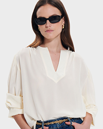 Blouse Bangkok Blouse fluide écrue ZAPA