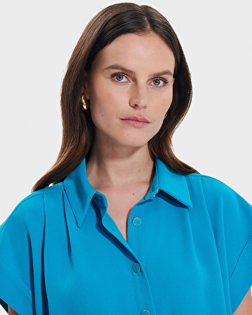 Top Tarina Chemise manches courtes peacock ZAPA