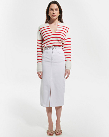 Jupe Jude Jupe midi en jean ZAPA