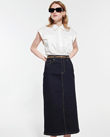 Jupe Jude Jupe midi en denim ZAPA