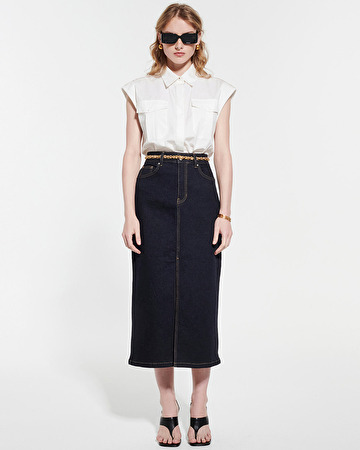Jupe Jude Jupe midi en denim ZAPA