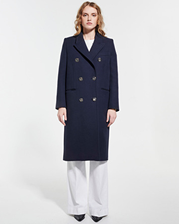 Manteau Marco Manteau long boutons marins dor&eacute;s ZAPA
