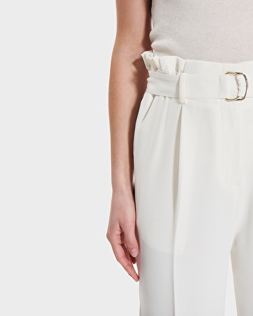 Pantalon Patricia Pantalon droit en cr&ecirc;pe &eacute;cru ZAPA