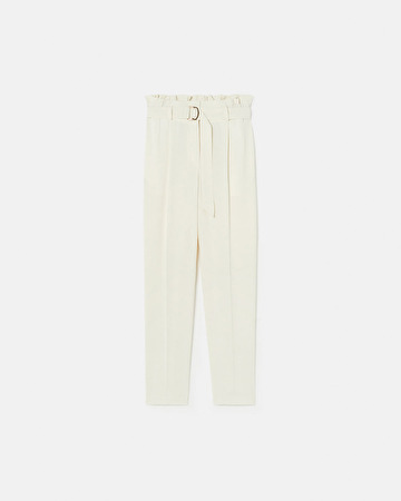 Pantalon Patricia Pantalon droit en cr&ecirc;pe &eacute;cru ZAPA