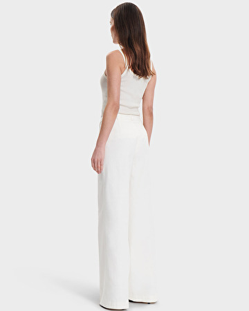 Pantalon Pleyel Pantalon fluide &eacute;cru ZAPA