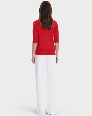 Pull Pauline Pull ajust&eacute; rouge ZAPA