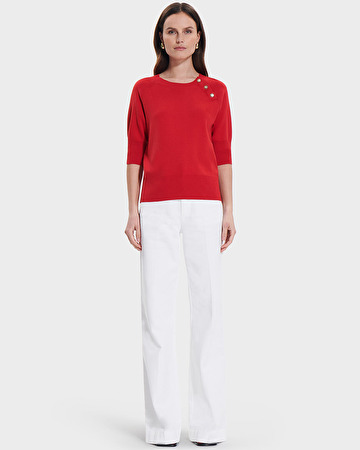 Pull Pauline Pull ajust&eacute; rouge ZAPA