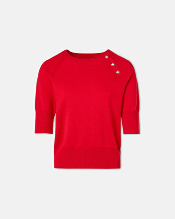Pull Pauline Pull ajust&eacute; rouge ZAPA
