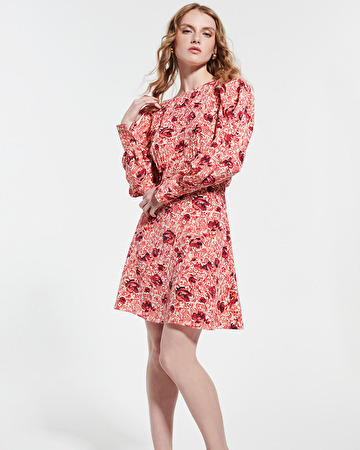 Robe Ranae Robe courte fluide à imprimé rétro ZAPA