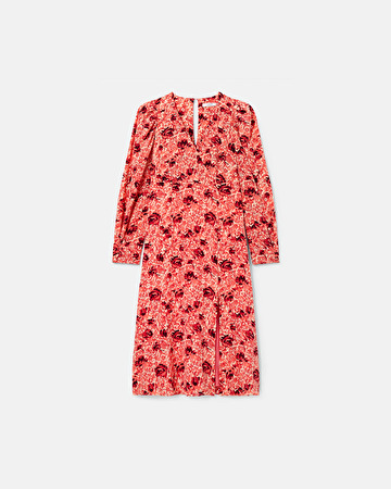 Robe Rahina Robe portefeuille imprimé roses rétro ZAPA