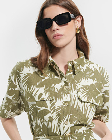 Robe Royo Robe saharienne à imprimé tropical ZAPA