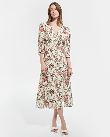 Robe Roanita Robe longue &agrave; imprim&eacute; floral ZAPA