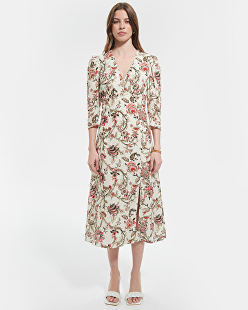 Robe Roanita Robe longue &agrave; imprim&eacute; floral ZAPA