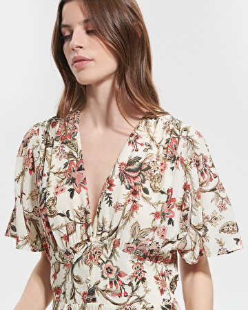 Robe Roswell Robe courte &agrave; imprim&eacute; floral ZAPA
