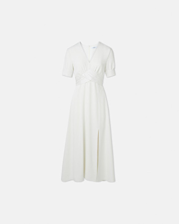 Robe Roseau Robe en crêpe écrue ZAPA