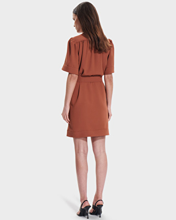 Robe Retie Robe droite cintrée rouille ZAPA
