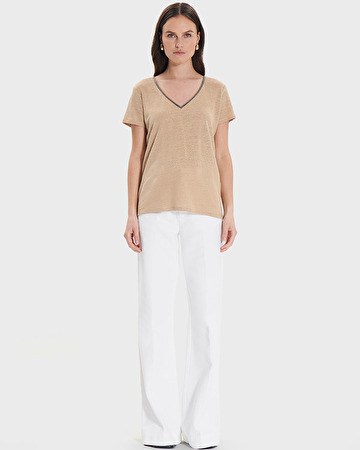 Top Tasmanie Top jersey beige ZAPA