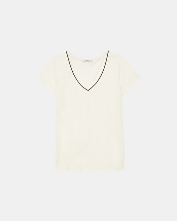 Top Tasmanie Top jersey écru ZAPA