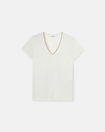 Top Tasmanie Top jersey écru ZAPA