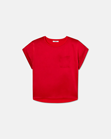 Top Theo Tee-shirt satin&eacute; rouge ZAPA