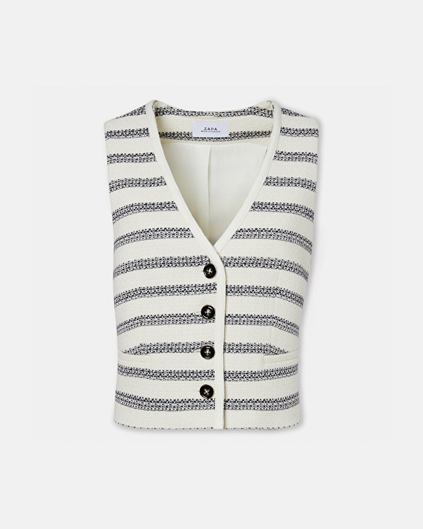 Gilet Georges Gilet sans manches en tweed ZAPA