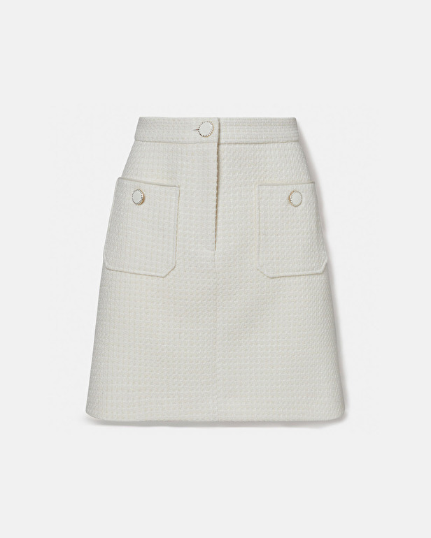 Jupe Jini Jupe trap&egrave;ze en tweed ZAPA