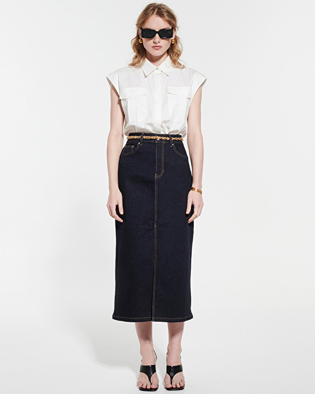 Jupe Jude Jupe midi en denim ZAPA