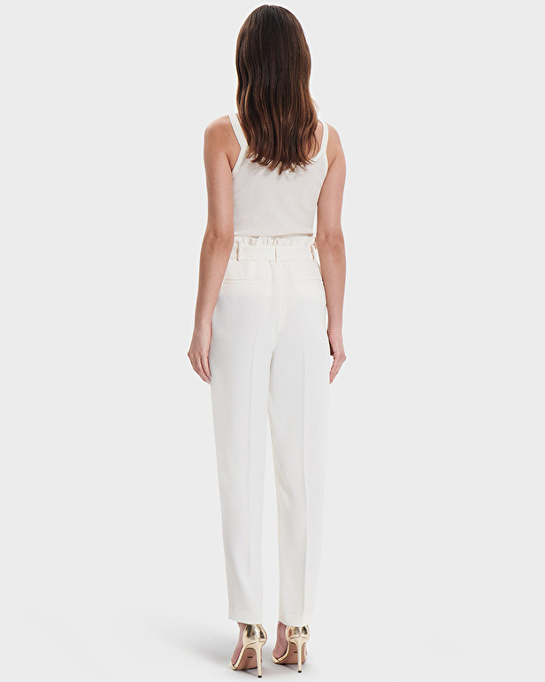 Pantalon Patricia Pantalon droit en cr&ecirc;pe &eacute;cru ZAPA