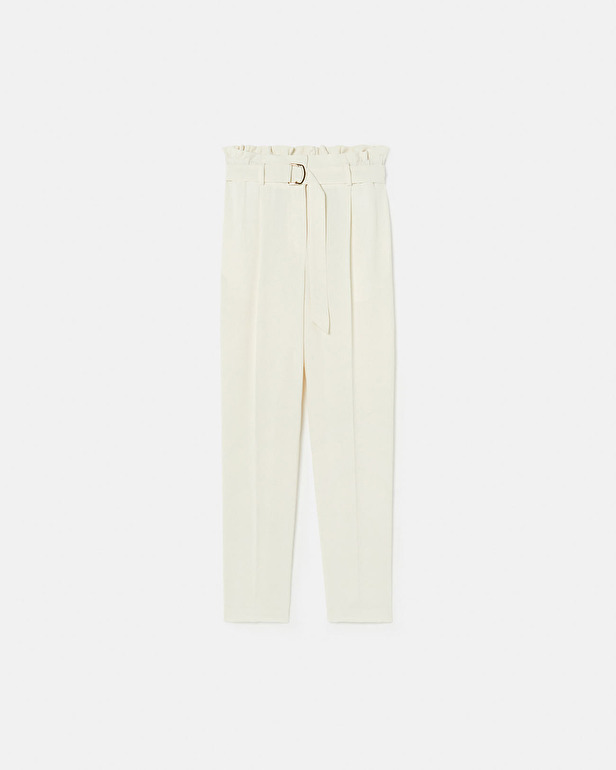 Pantalon Patricia Pantalon droit en cr&ecirc;pe &eacute;cru ZAPA