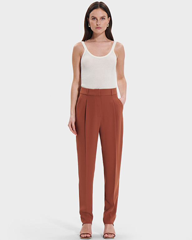 Pantalon Pona Pantalon &agrave; pinces rouille ZAPA