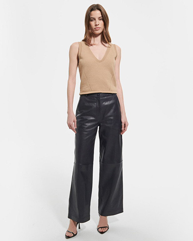Pull Nadine Top en maille camel ZAPA
