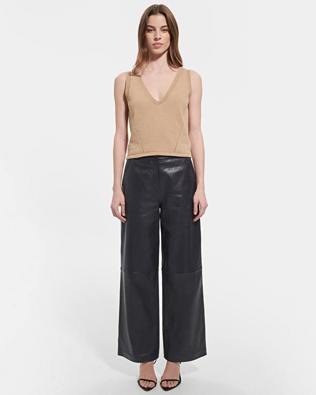 Pull Nadine Top en maille camel ZAPA