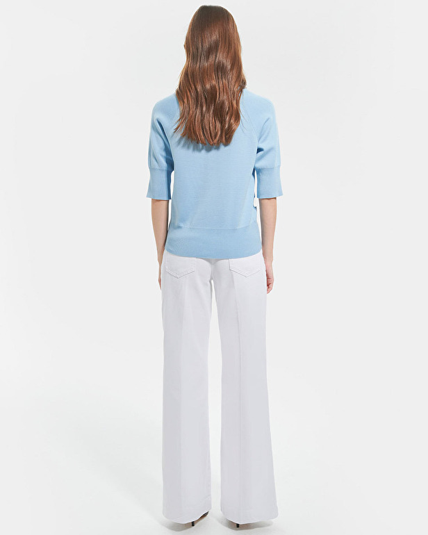 Pull Pauline Pull ajust&eacute; bleu ciel ZAPA