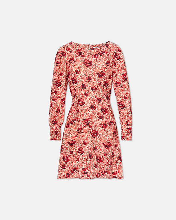 Robe Ranae Robe courte fluide &agrave; imprim&eacute; r&eacute;tro ZAPA