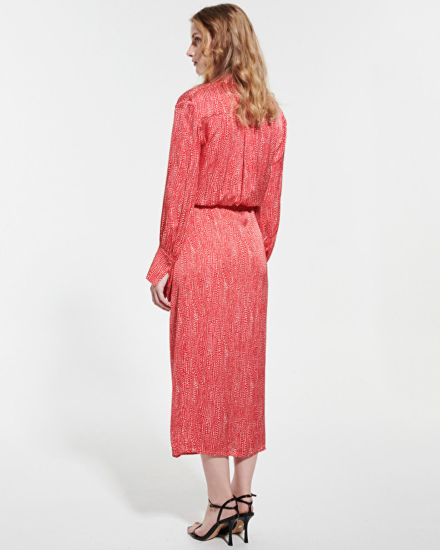 Robe Rosy Robe portefeuille imprim&eacute; rouge et blanc ZAPA
