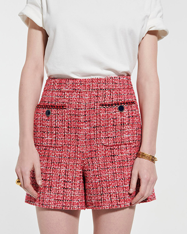 Short Seoul Short en tweed rose ZAPA