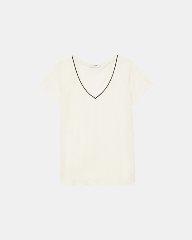 Top Tasmanie Top jersey &eacute;cru ZAPA