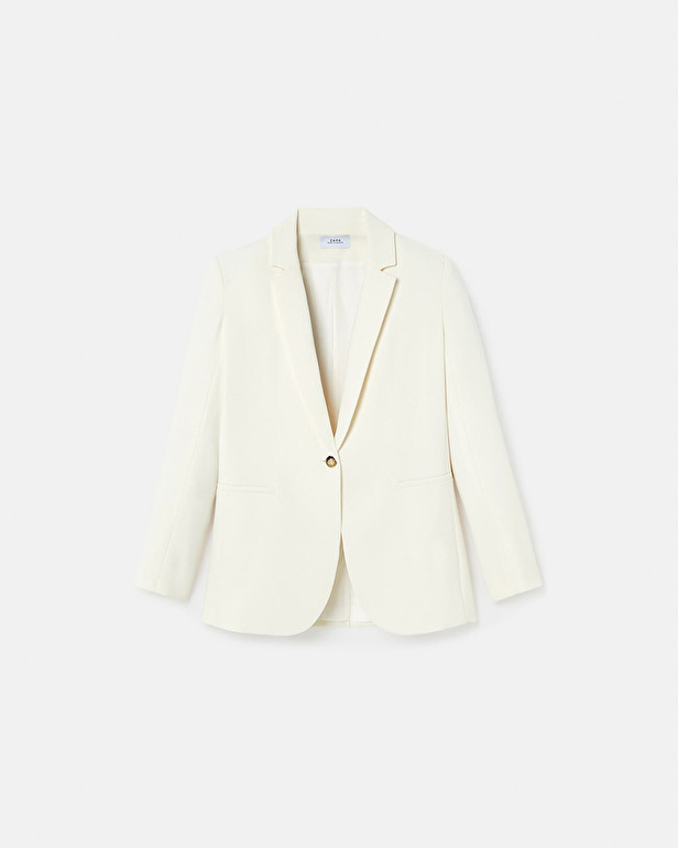Veste Victorina Veste de tailleur en cr&ecirc;pe &eacute;crue ZAPA