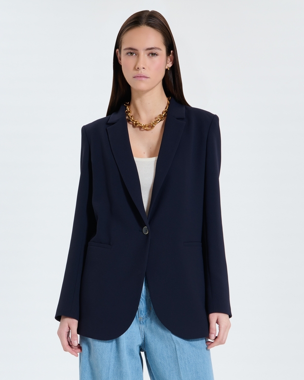 Veste Victorina Veste de tailleur en cr&ecirc;pe nocturne ZAPA