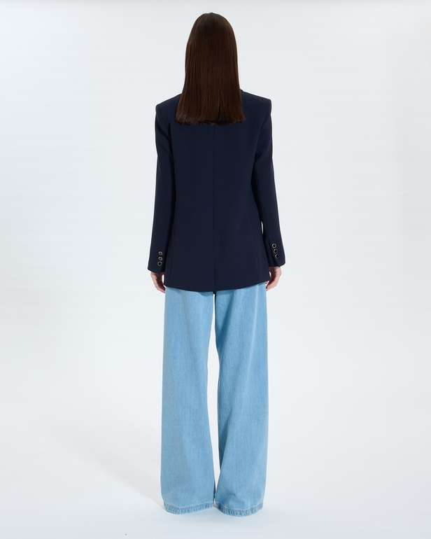 Veste Victorina Veste de tailleur en cr&ecirc;pe nocturne ZAPA