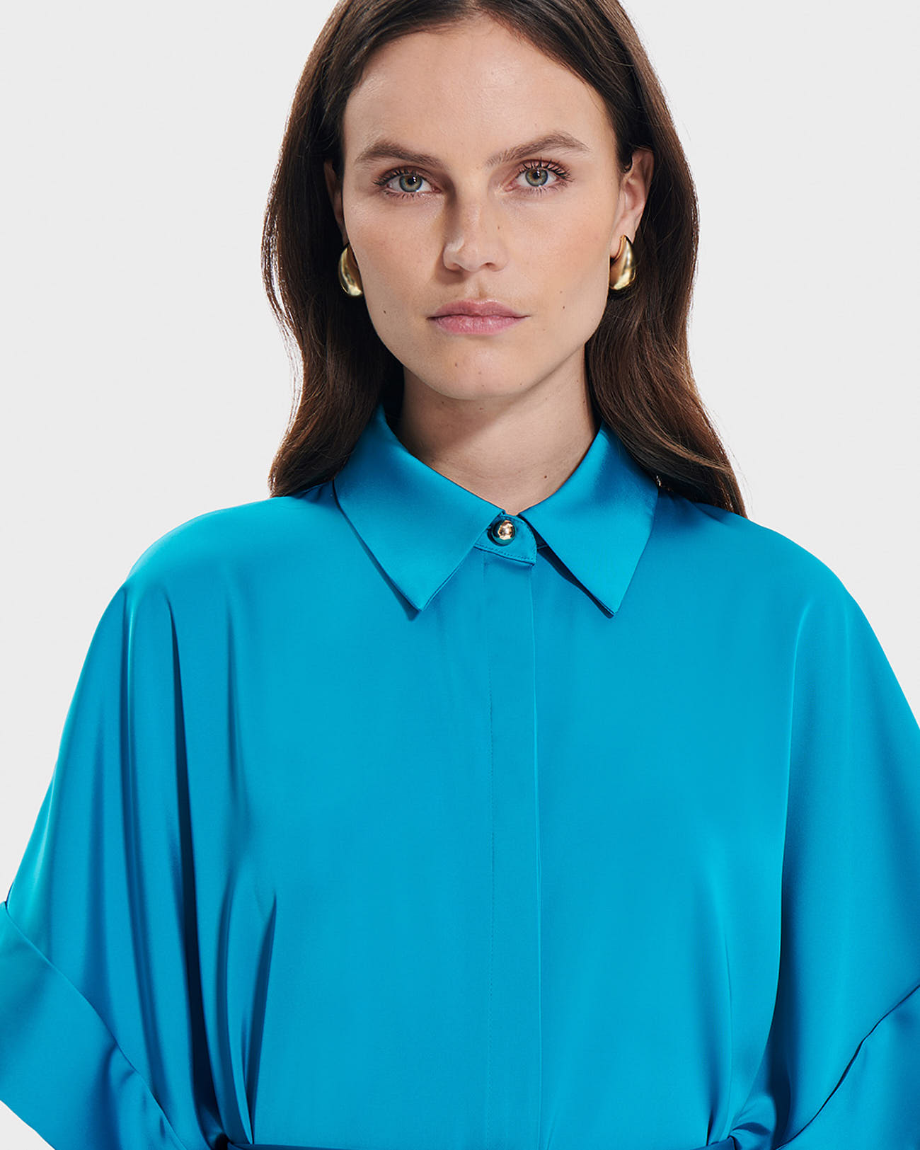 Robe Romille Robe chemise turquoise ZAPA