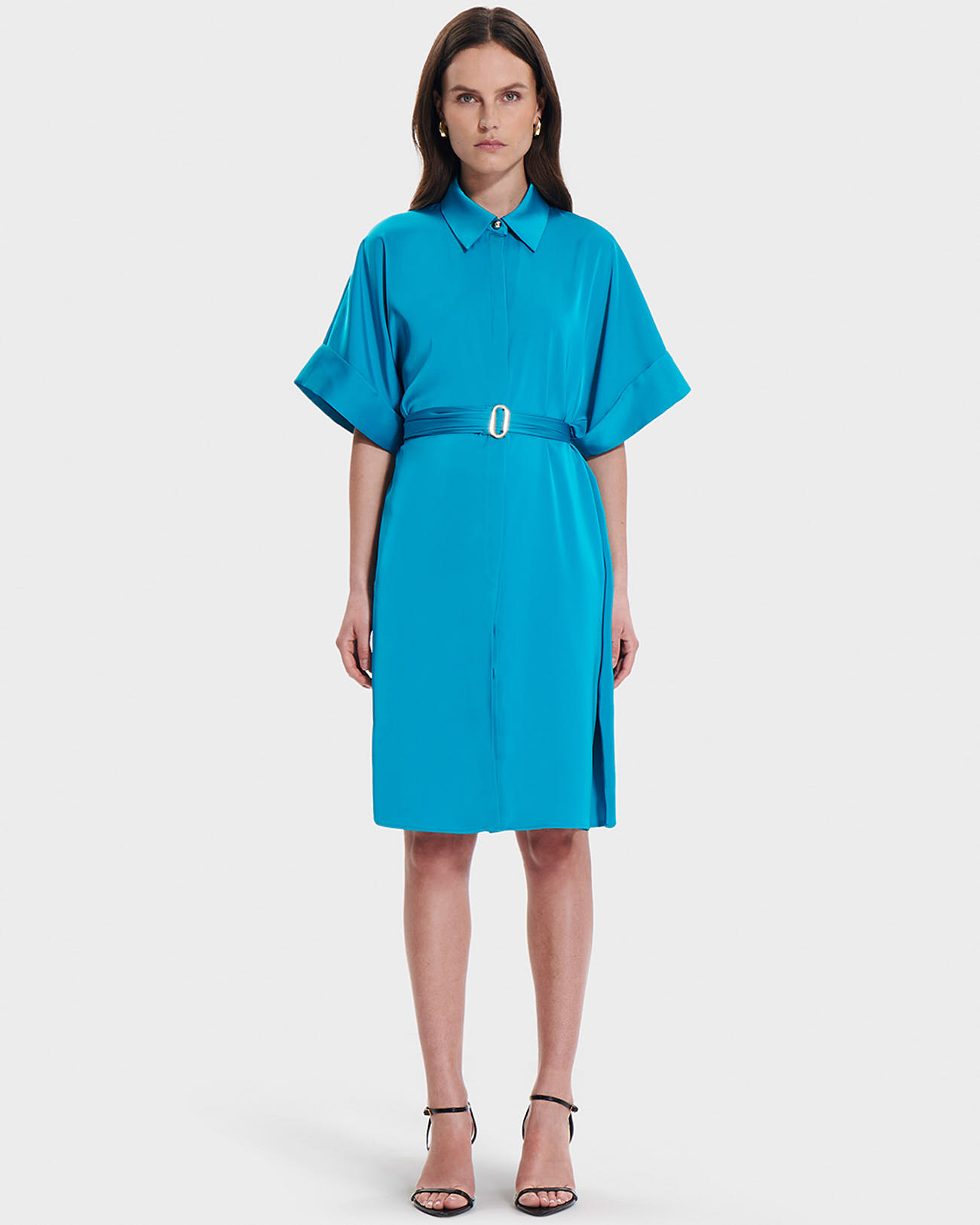 Robe Romille Robe chemise turquoise ZAPA
