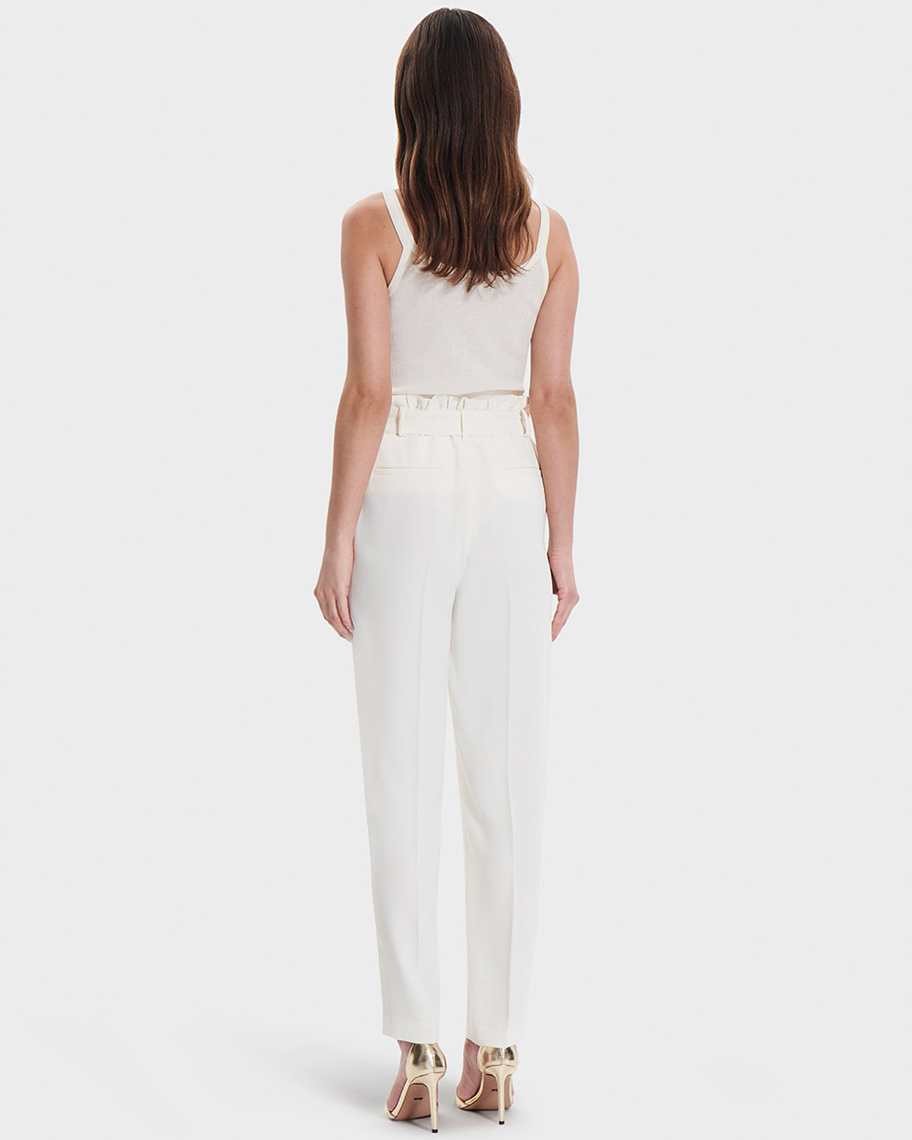Pantalon Patricia Pantalon droit en cr&ecirc;pe &eacute;cru ZAPA