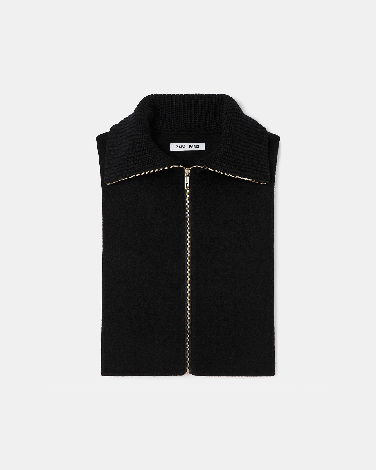 Col Cassandra Col zipp&eacute; noir ZAPA