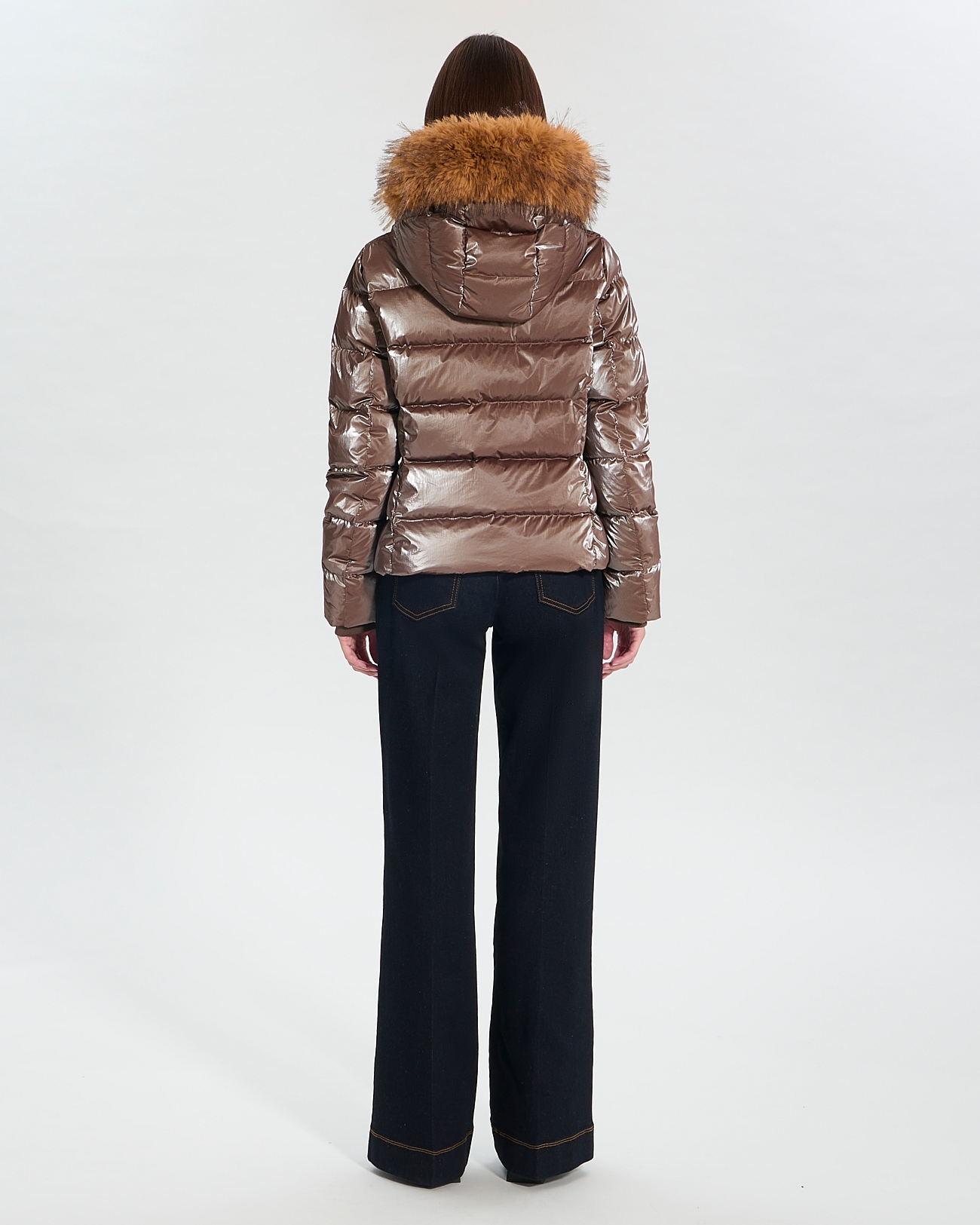 Doudoune Dalyf Doudoune courte avec fausse fourrure taupe ZAPA