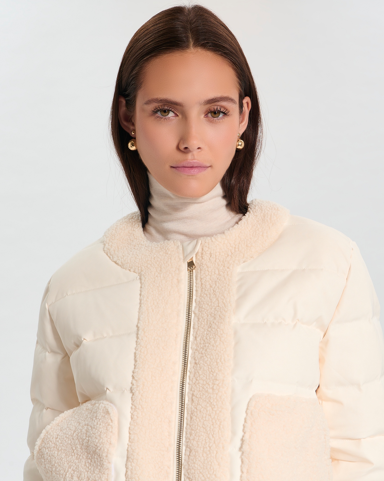 Manteau D&eacute;esse Doudoune courte &eacute;crue ZAPA