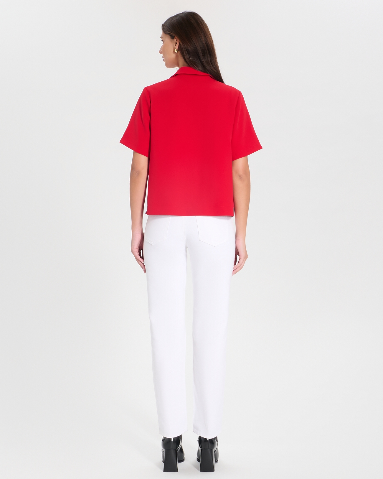 Top Tendresse Top chemise fluide rouge ZAPA
