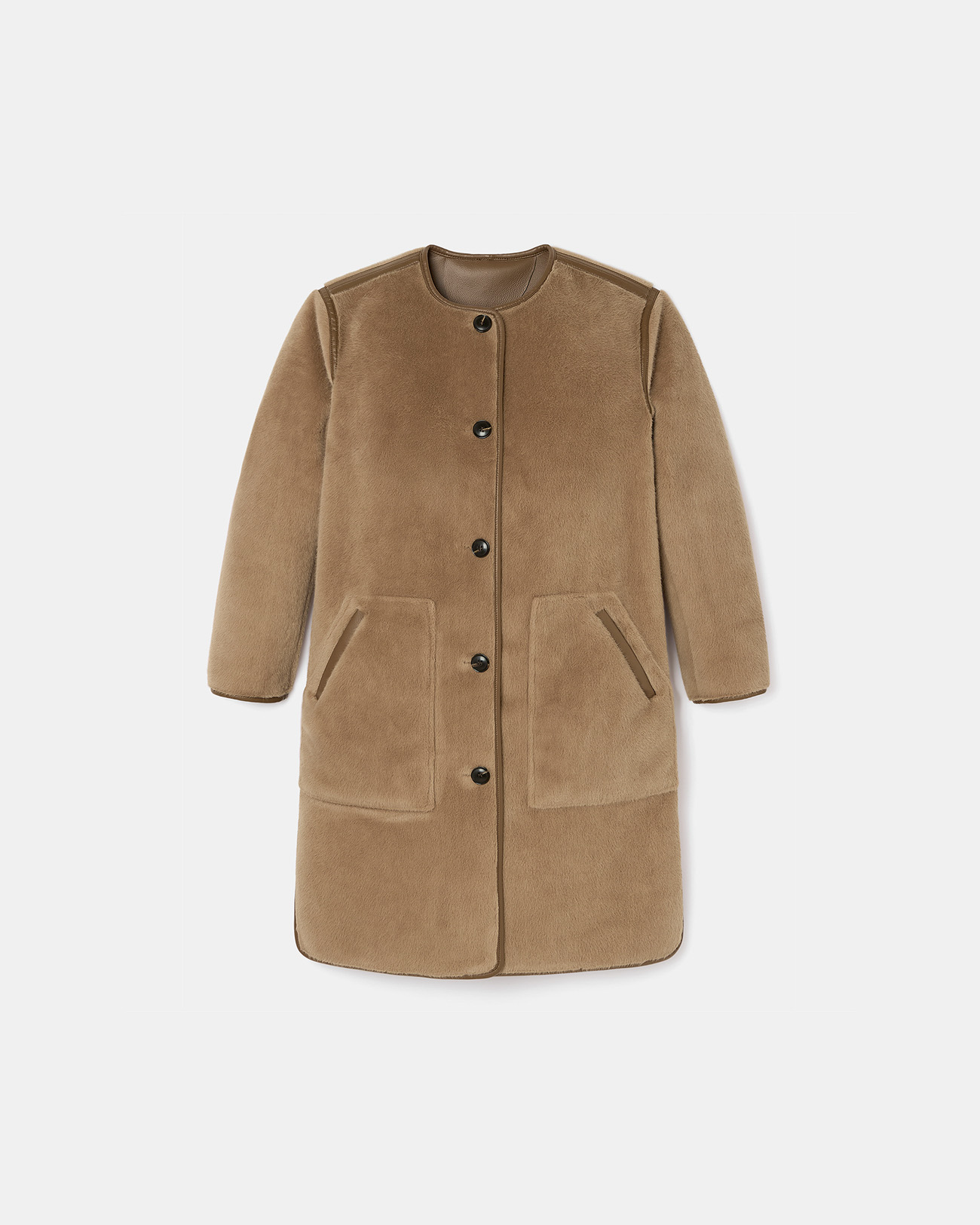 Manteau Mahona Manteau long en fausse fourrure camel ZAPA