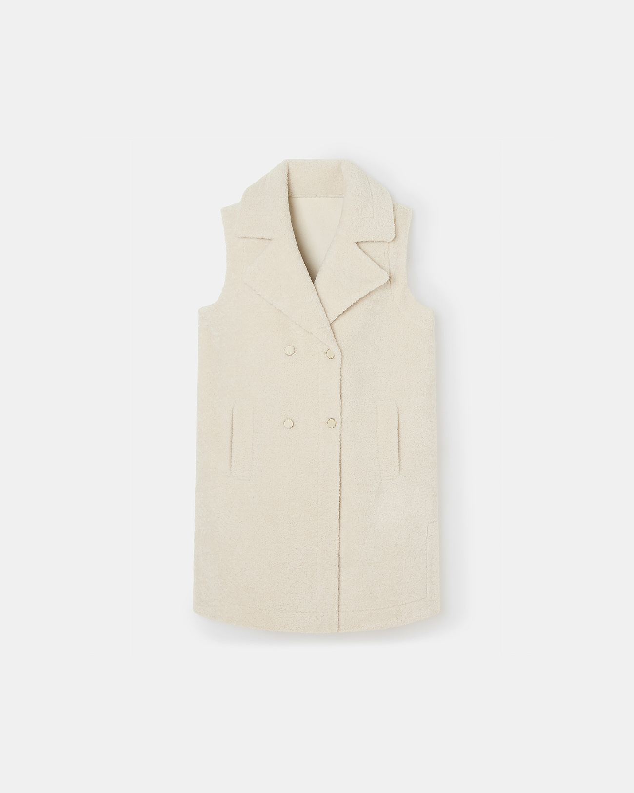 Manteau Macaria Manteau long sans manches &eacute;cru ZAPA