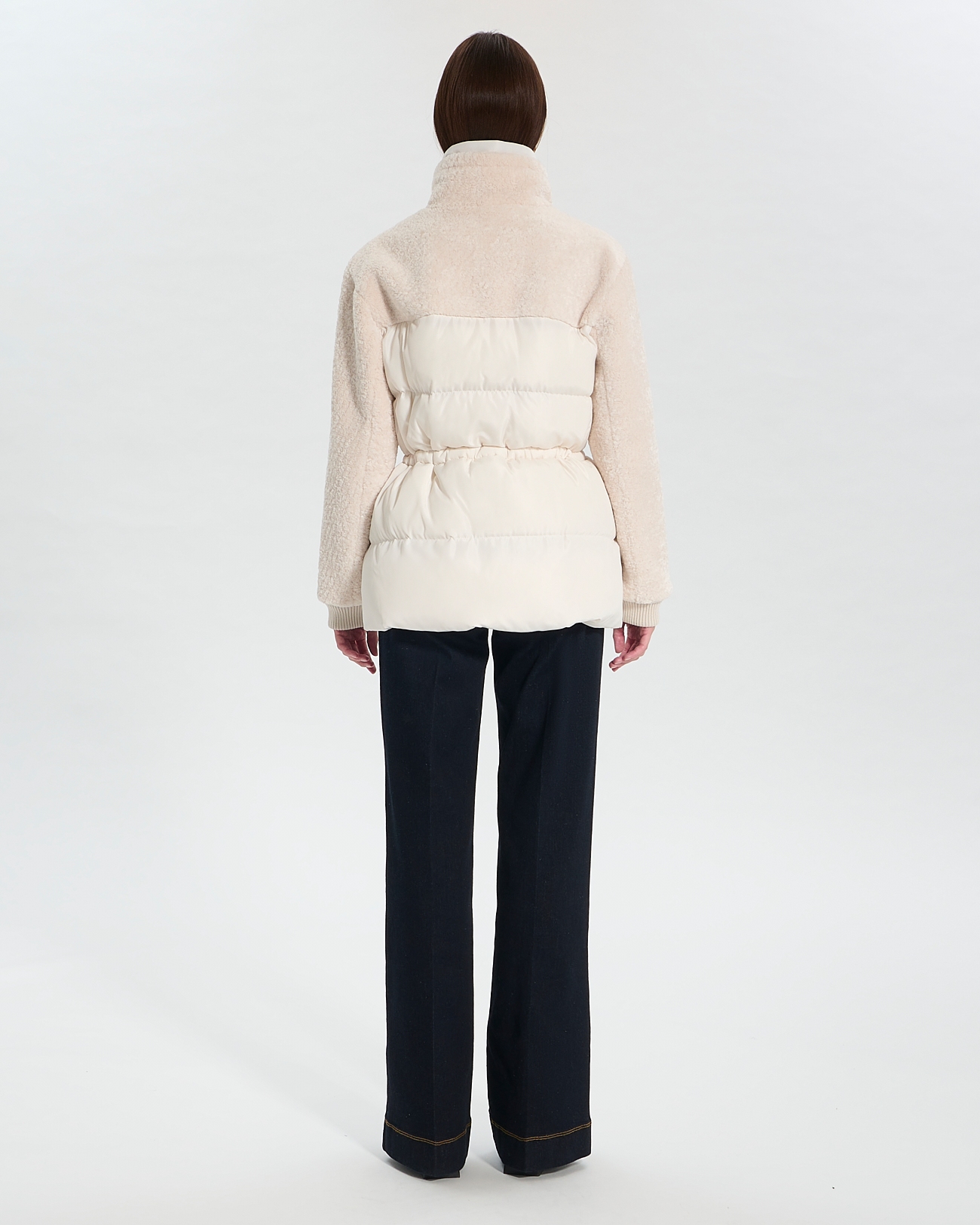 Manteau Melisse Manteau court bi-mati&egrave;re &eacute;cru ZAPA
